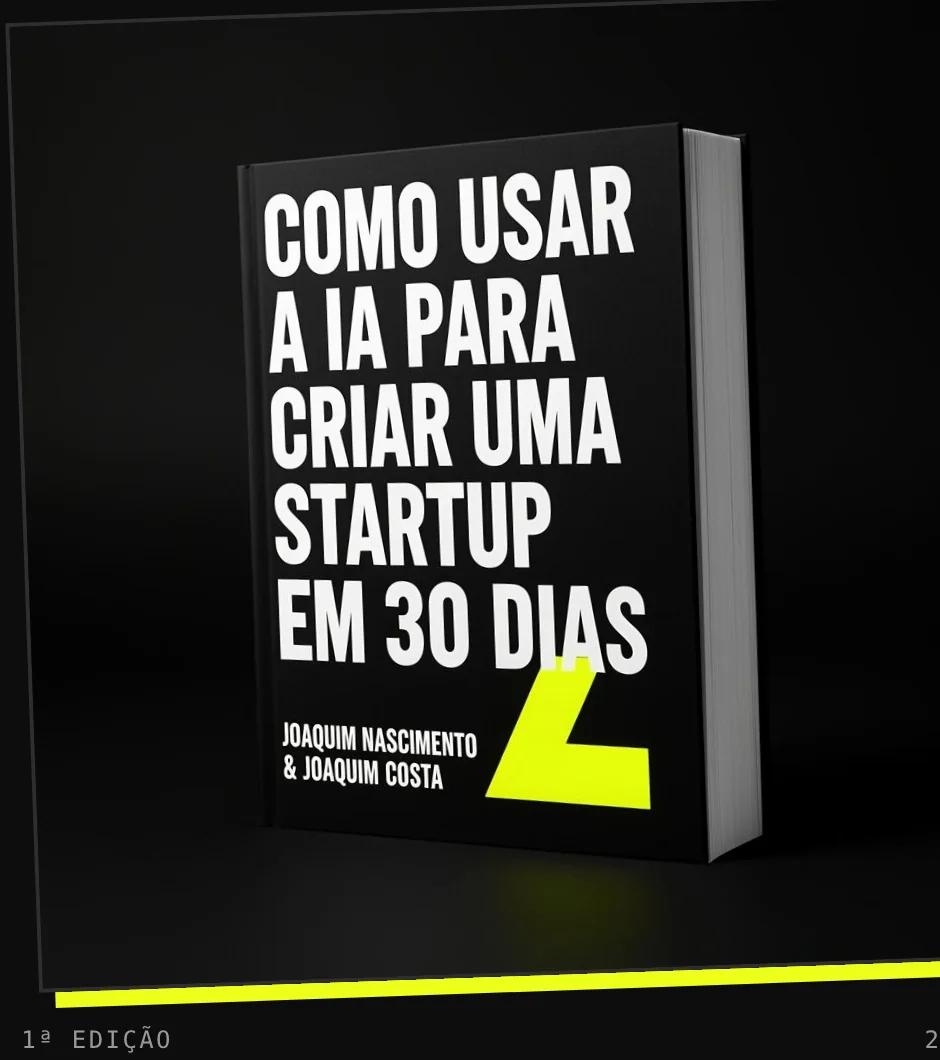 Capa do livro Como usar a IA para criar uma Startup em 30 dias